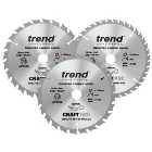 Trend CSB/165/3PK/C Craft Pro 165 x 20mm Mixed Saw Blade - Triple Pack