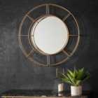 Thorne Round Wall Mirror, Gold 82cm