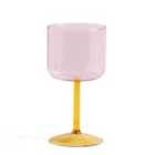 HAY Tint Wine Glass - Set of 2 - Pink & Yellow
