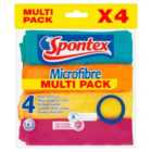 Spontex Microfibre Cloth 4 per pack