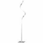 HOMCOM Modern Spiral Standing Dimmable Floor Lamp With 3 Adjustable Brightness Silver