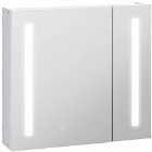 Kleankin Led Illuminated Bathroom Mirror Cabinet With Lights With Adjustable Shelf/ Touch Switch And Usb Charge White