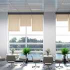 HOMCOM Wifi Smart Roller Blinds Window Uv Privacy Protection With Rechargeable Battery Brown 120Cm X 180Cm