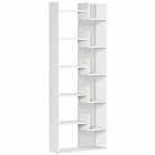 HOMCOM Freestanding Modern 6-tier Bookshelf White