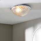 Tropic Faceted Dome Flush Bathroom Ceiling Light