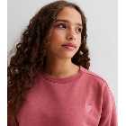 Name It Mid Pink Heart Boxy Logo Sweatshirt