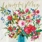 Wonderful Mum Flower Bouquet Birthday Card