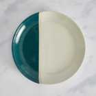 Elements Dipped Teal Stoneware Side Plate