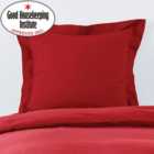 Non Iron Plain Dye Red Continental Square Pillowcase
