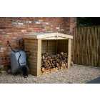 Forest Garden Overlap Pressure Treated Apex Log Store - 6ft 6in x 2ft 8in