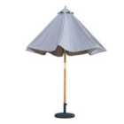 Out & Out Bali Wooden Parasol 2.85m - Taupe