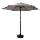 Out & Out Bali Metal Parasol 2.67m - Taupe