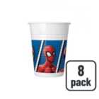 Spiderman Plastic Party Cups 8 per pack