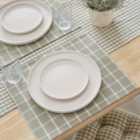 Set of 2 Sage Check Large Placemats