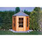 Shire 7 x 6ft Gazebo Style Apex Dip Treated 6 Sided Summer House