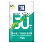 Tate & Lyle 50% White Granulate Cane Sugar With Stevia 500g