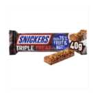 Snickers Triple Treat Fruit, Nut & Chocolate Snack Bar 40g
