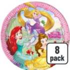 Disney Princess 23cm Paper Party Plates 8 per pack