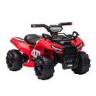 Reiten Kids Ride-on Four Wheeler ATV Car with Real Working Headlights - Red