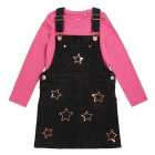 M&S Denim Star Pinny Outfit, Black, 2-7 Years