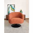 FURNITURE LINK Club Accent Chair - Rust