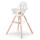 Childhome Evolu One 80 Degree Chair Natural and White
