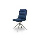 FURNITURE LINK Nobo Swivel Chair Brushed Steel Blue (sold In 2's)