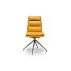 FURNITURE LINK Nobo Swivel Chair Brushed Steel Ochre (sold In 2's)