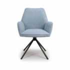 FURNITURE LINK Uno Chair - Light Blue Boucle (only Sold In 2's)