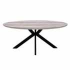 FURNITURE LINK Manhattan Oval Table 1800mm - Grey