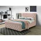 FURNITURE LINK Morgan 5' Ottoman Bed - Pink