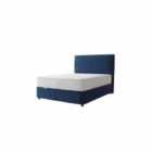 FURNITURE LINK Lyla 4'6" Storage Bed - Blue