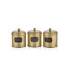 Rozi Coffee, Tea, and Sugar Canister Set - Gold