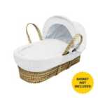 Kinder Valley Dimple Moses Basket Bedding Set - White