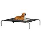 PawHut Elevated Cooling Pet Bed for Large/Medium Sized Dogs (110 x 75 x 20 cm) - Black