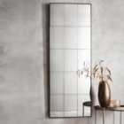 Loretto Window Distressed Rectangle Full Length Wall Mirror