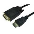 Cables Direct 1M Meter HDMI (M) to VGA (M) Cable Gold Plated