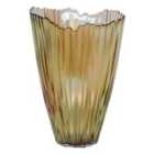 Ivyline Mocha Rippled Glass Vase