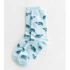 Bright Blue Turtle Socks