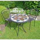 Dallas 76cm Bistro Table Set with 2 Mayfield Chairs