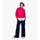 Apricot Bright Pink Soft Touch Colour Block Jumper