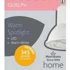 Morrisons LED Gu10 Warm White 2700K 3.4W Light Bulb