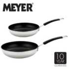Meyer Induction Stainless Steel 2 Piece Frying Pan Set