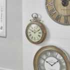 Nickel & Mango Wood Stopwatch Wall Clock