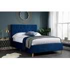 Birlea Small Double Loxley Fabric Bed Blue