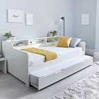 Tyler White Guest Bed and Trundle with Coil Spring Mattresses