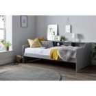 Tyler Grey Guest Bed and Coil Spring Mattress