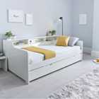 Tyler White Guest Bed and Coil Spring Mattress