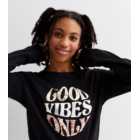 KIDS ONLY Black Long Sleeve Good Vibes Only Logo T-Shirt