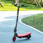 Homcom Folding Electric Scooter E Scooter With Led Headlight For Ages 7-14, Red